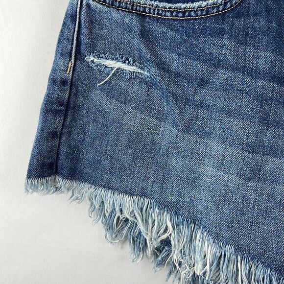 Free People We The Free Loving Good Vibrations Cutoffs- Mid Indiago- Size 31-NWT - Picture 4 of 12